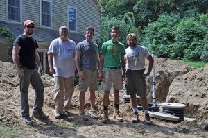 Joe Walls and team in front of completed job awaiting final inspection by the township inspector.