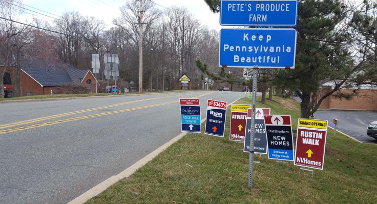 New home signs Westtown, Pa.